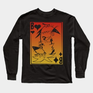 Poker Card Beaver Long Sleeve T-Shirt